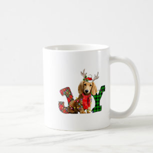 Freude Weihnachtslichter Langhaar-Dachshund-Hund S Kaffeetasse