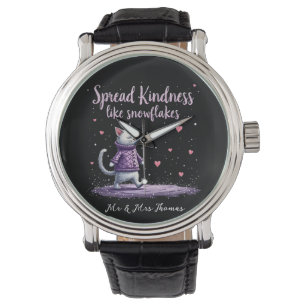 Freude wie Schneeflocken Gemütliche Winterspiele Armbanduhr