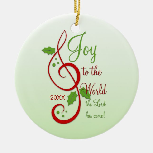 Freude zum Weltchristlichen Weihnachten Carol Keramikornament (Vorne)