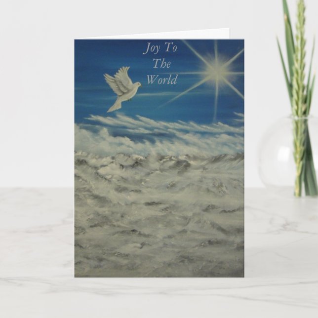 Freude zur Welt Feiertagskarte (Vorderseite)