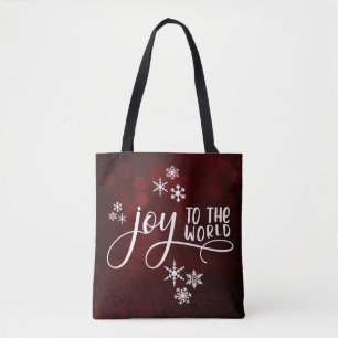 Freude zur Welttypographie und -schneeflocken Tasche