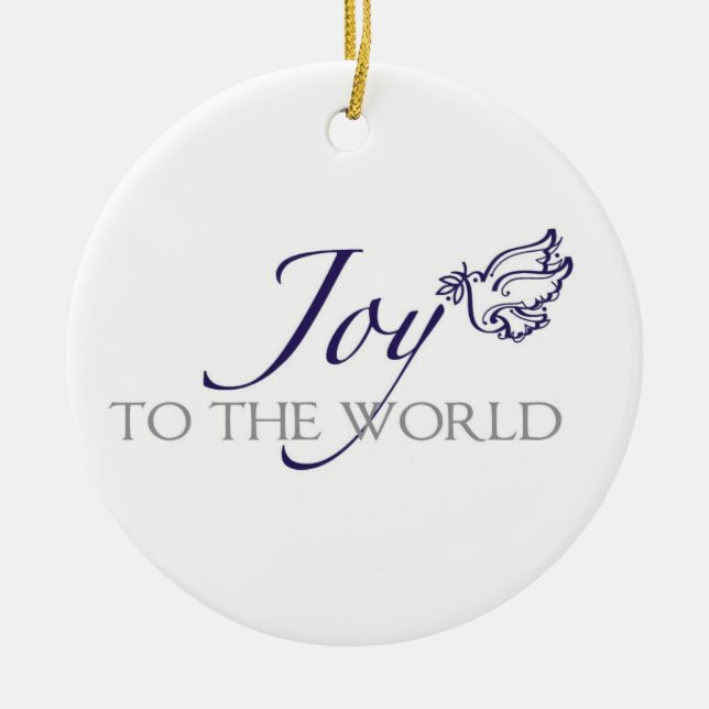 Freude zur Weltweihnachtsverzierung Keramik Ornament (Vorne)
