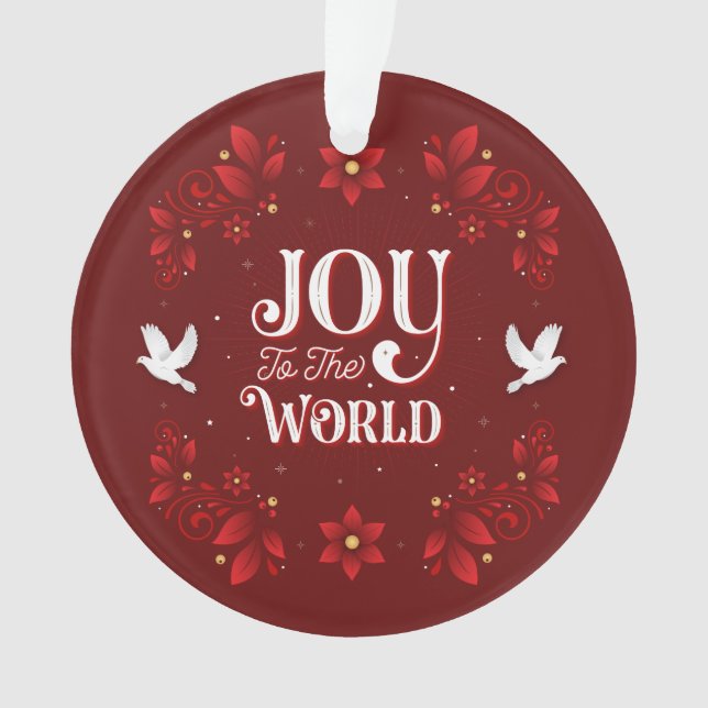 Freude zur Weltweihnachtsverzierung Ornament (Vorderseite)