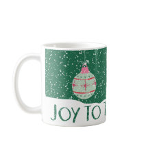 Freude zur Weltweihnachtsverzierungs-Kaffee-Tasse