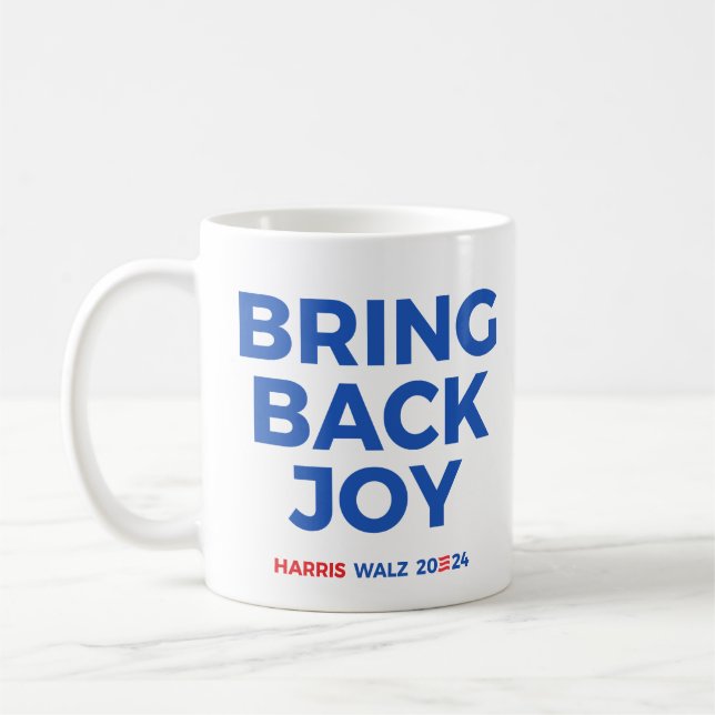 Freude zurück - Harris Walz 2024 Kaffeetasse (Links)