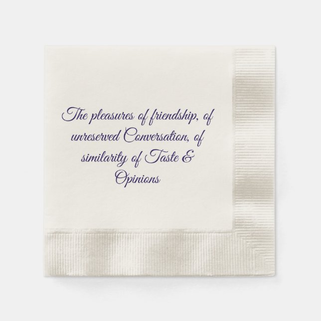 Freuden von Freundschaftsnapkins Serviette (Vorderseite)