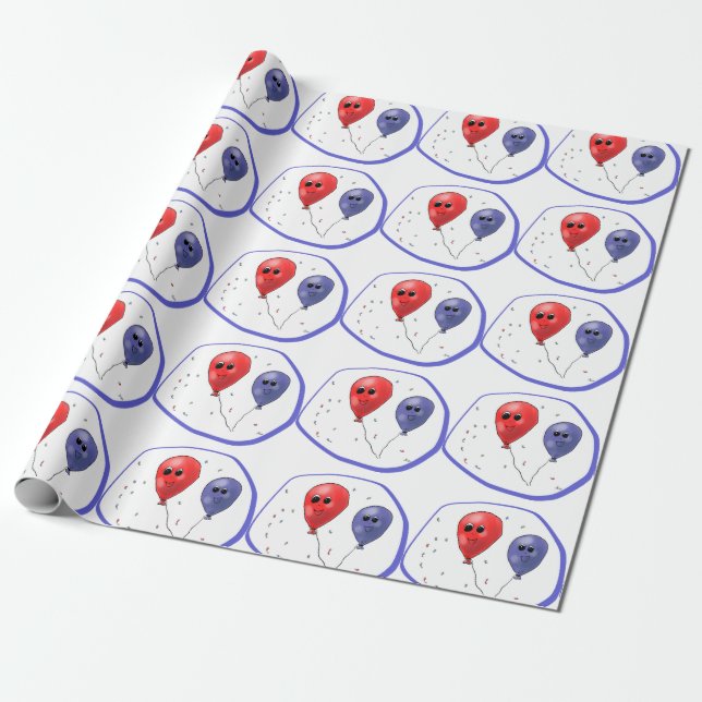 Freudenballons Geschenkpapier (Ungerollt)
