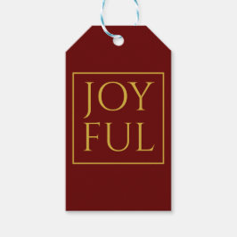 Freudender Familienname Burgundy Gold Weihnachten Geschenkanhänger