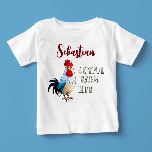 Freudender Individuelle Name des landwirtschaftlic Baby T-shirt (Joyful Farm Life)