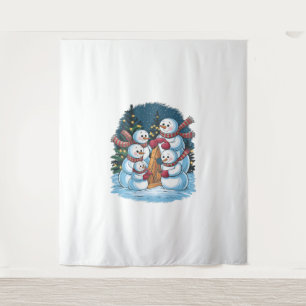 Freudenfamilie Snowman Wandteppich