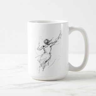 Freudenfrau im Abstrakten Sketch von Motion Kaffeetasse
