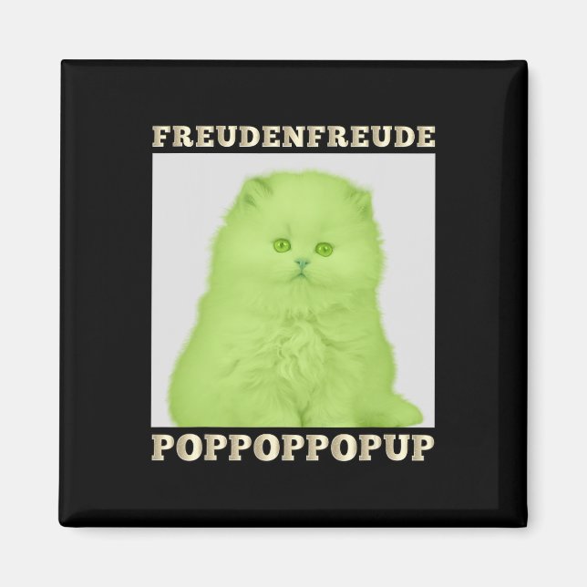 Freudenfreude Poppoppop Up Feline Lover Cat Magnet (Vorne)