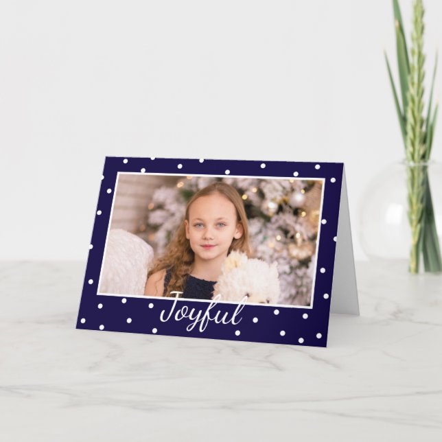 Freudenfreudige Weihnachten Moderne Typografie Cus (Vorderseite)