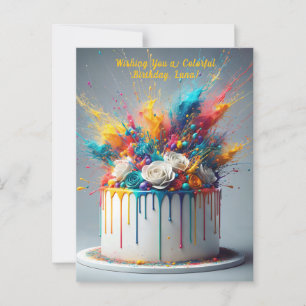 Freudentaumel – Alles Gute zum Geburtstag Torte Postkarte