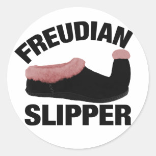 Freudian Slipper Runder Aufkleber