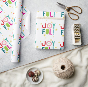 FREUDIG moderne fett helle farbenfrohe lustige Typ Geschenkpapier