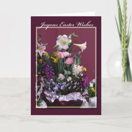 Freudige Ostern-Gruß-Karte - Blumenstrauß Feiertagskarte