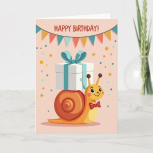 Freudige Schnecken-Geschenkkarte Karte