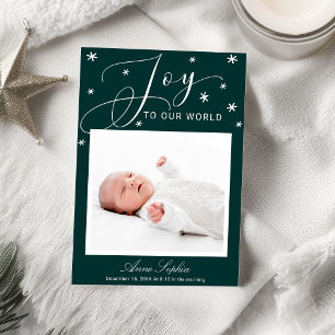 Freudige süße Schrift Foto Weihnachten Geburtsankü
