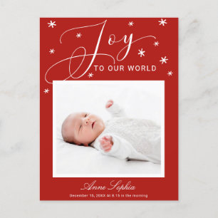 Freudige süße Schrift Foto Weihnachten Geburtsanze