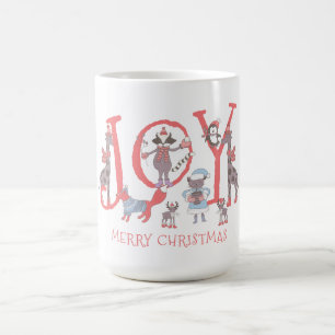 Freudige Weihnachtszeit Wintertiere Kaffeetasse
