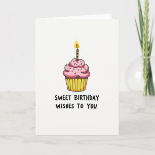 Freudiger Geburtstag-Cupcake-Karte Karte
