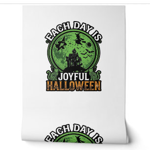 Freudiger Halloween-Spook-Haus-Hexe-Katze jeden Ta Tapete