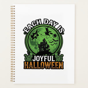 Freudiger Halloween-Spook-Haus-Hexen-Katze jeden T Planer