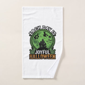 Freudiger Halloween Spukhaus Hexenkatze jeden Tag Handtuch