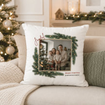 Freudiger Weihnachts-Fotorahmen-Familien-Wurfkisse