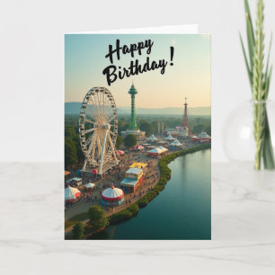 Freudiges Geburtstags-Riesenrad-Karten Karte