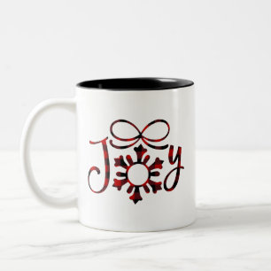 Freudiges Weihnachten Freude der Welt Fröhliche Me Zweifarbige Tasse