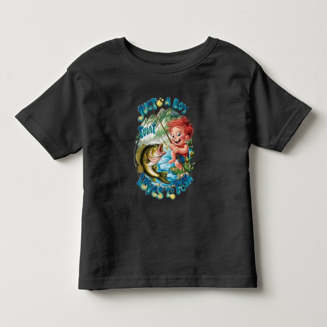 Freudlicher Junge, der in einer Fange reist Kleinkind T-shirt (Vorderseite)