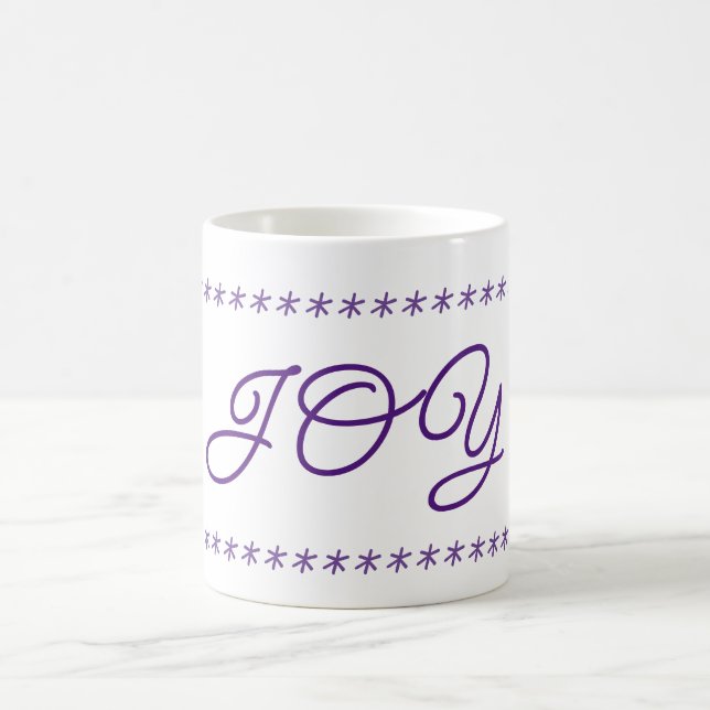 Freudlicher Text und Schneeflocken Sterne Kaffeetasse (Mittel)