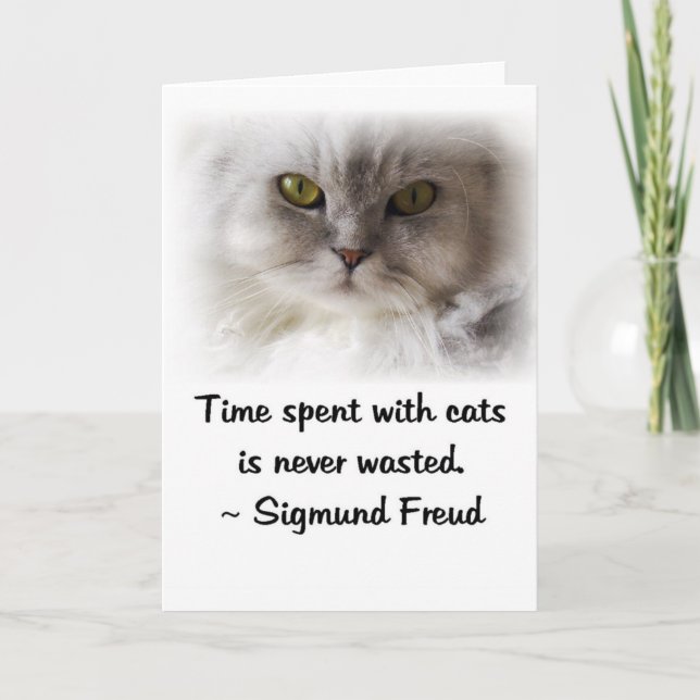 Freuds Katze Karte (Vorderseite)