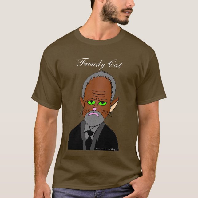Freudy Katze T-Shirt (Vorderseite)