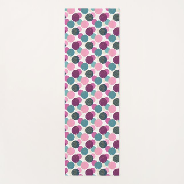 Freuen Balance: Polka Dot Yogamatte (Vorderseite)