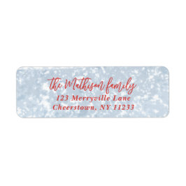 Freuen Frosty Blue und Red Bright fröhliche Rückke