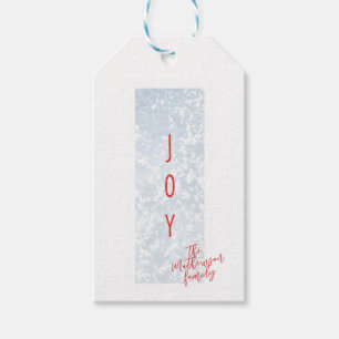 Freuen Frosty Blue und Red Bright fröhliche Rückke Geschenkanhänger
