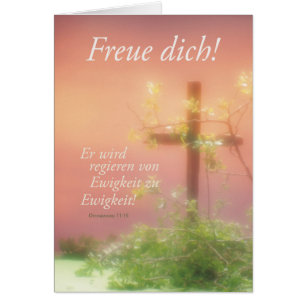 Freuen Ostern Kreuz & Pflanzen