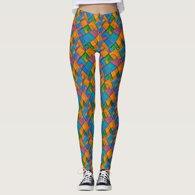 Freuen Sie sich auf Abstrakte Stilelemente Leggings (Vorderseite)