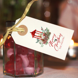 Freuen Sie sich auf Blume und Laternenbouquet Geschenkanhänger