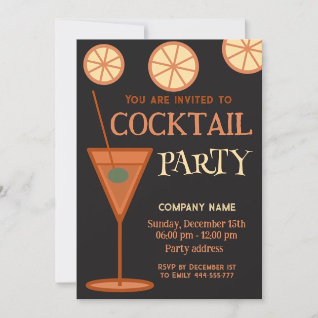 Freuen Sie sich auf coolen Weihnachtscocktail Part Einladung (Vorderseite)