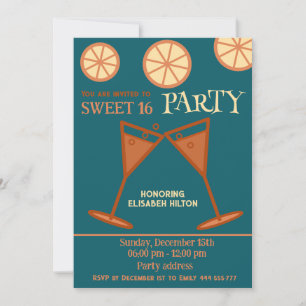 Freuen Sie sich auf cooles 16 Cocktail Party Einladung
