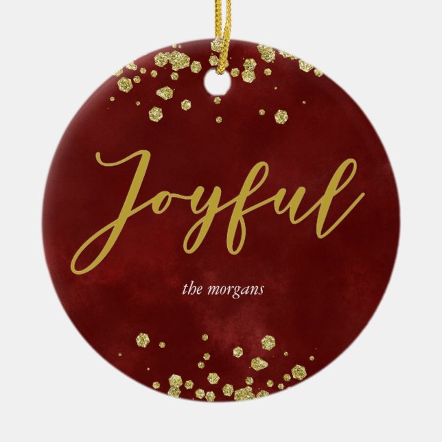 Freuen Sie sich auf das Foto Burgund Keramik Ornament (Vorne)