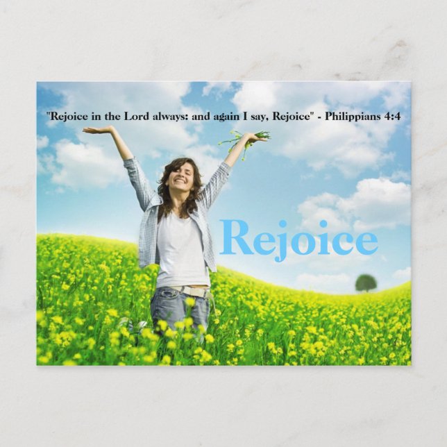 Freuen Sie sich auf den Christlichen Lord PostCard Postkarte (Vorderseite)