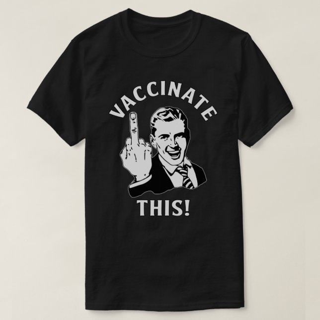 Freuen Sie sich auf die komische Freiheit "Impfen  T-Shirt (Design vorne)