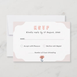 Freuen Sie sich auf die RSVP-Karten für die Hochze RSVP Karte