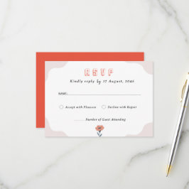 Freuen Sie sich auf die RSVP-Karten für die Hochze RSVP Karte