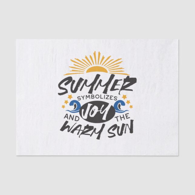 Freuen Sie sich auf ein warmes Sonnenangebot Seidenpapier (Vorderseite)
